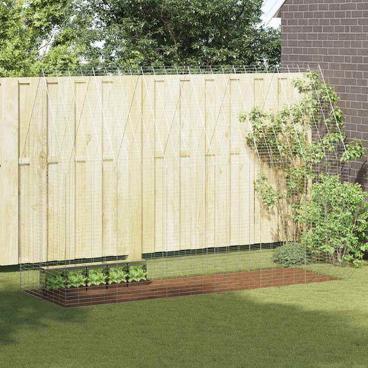 Nyúl Ketrec Ezüst 300 x 100 x 210 cm Horganyzott acél