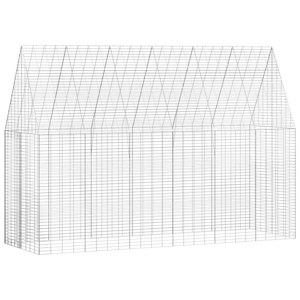 Nyúl Ketrec Ezüst 300 x 100 x 210 cm Horganyzott acél