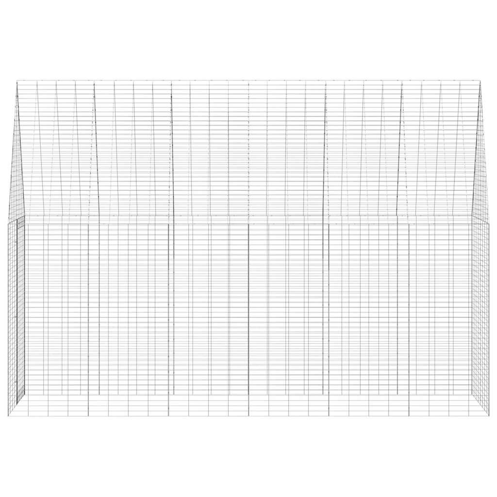 Nyúl Ketrec Ezüst 300 x 100 x 210 cm Horganyzott acél