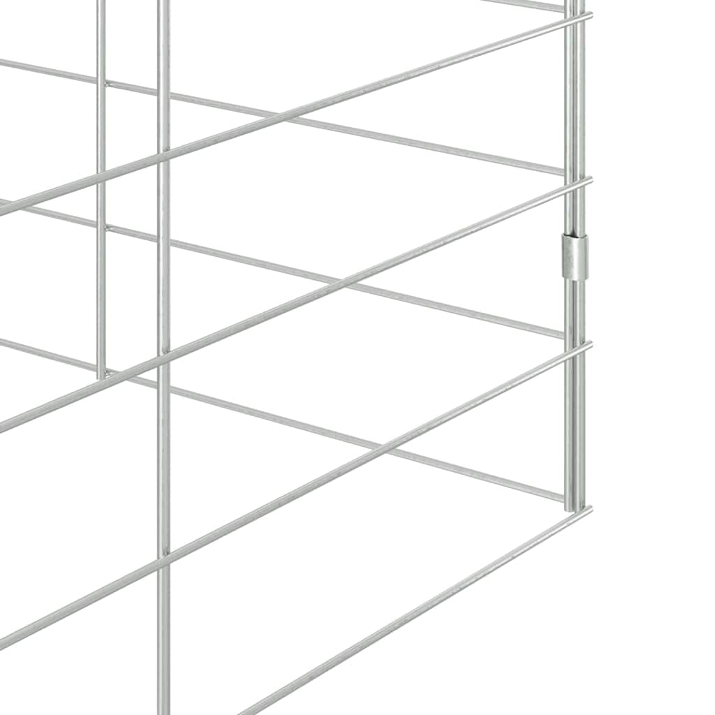 Nyúl Ketrec Ezüst 400 x 100 x 210 cm Horganyzott acél