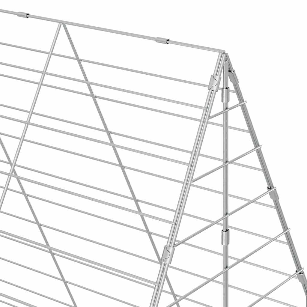 Nyúl Ketrec Ezüst 400 x 100 x 210 cm Horganyzott acél