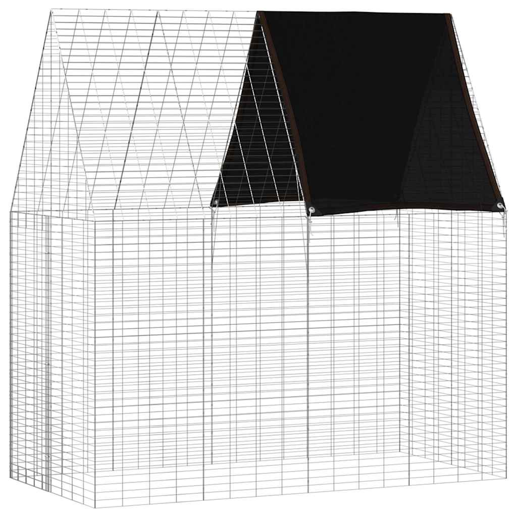 Nyúl Ketrec Ezüst 200 x 100 x 210 cm Horganyzott acél