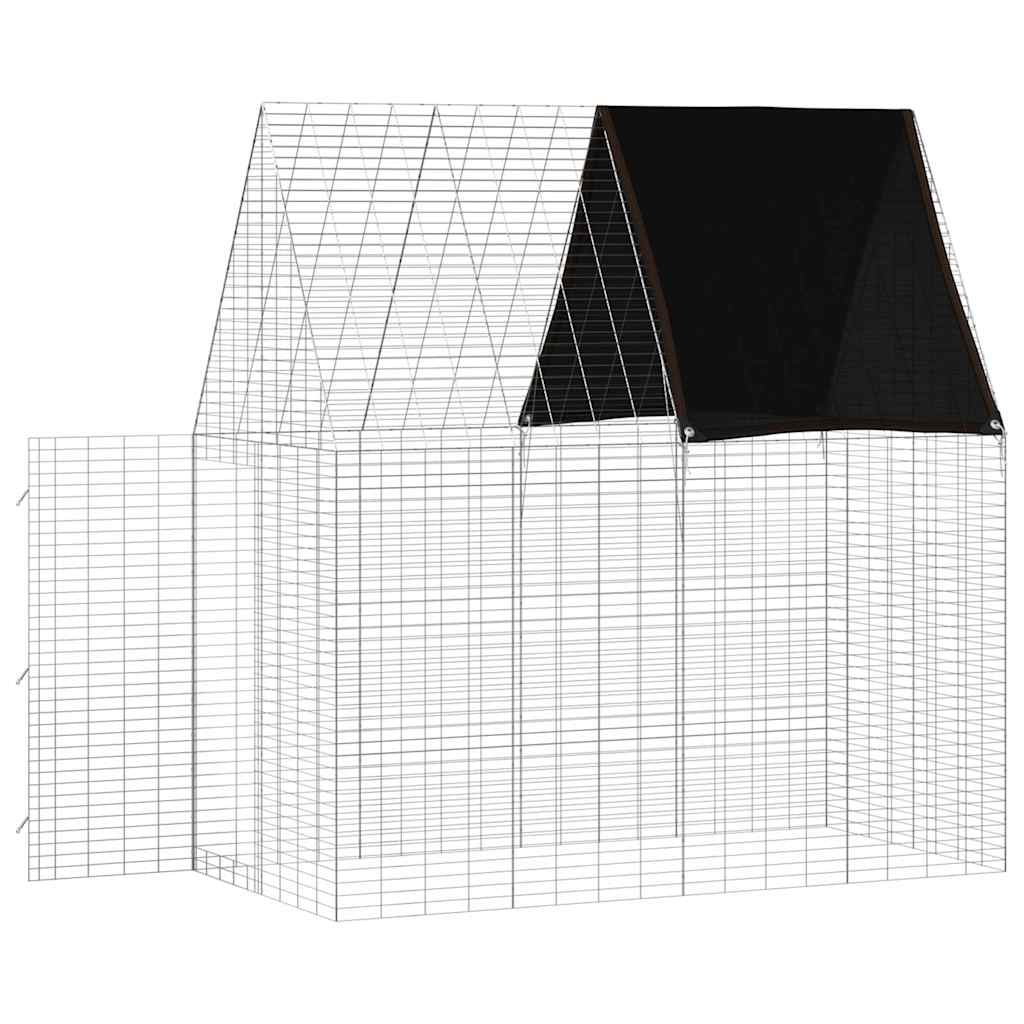 Nyúl Ketrec Ezüst 200 x 100 x 210 cm Horganyzott acél