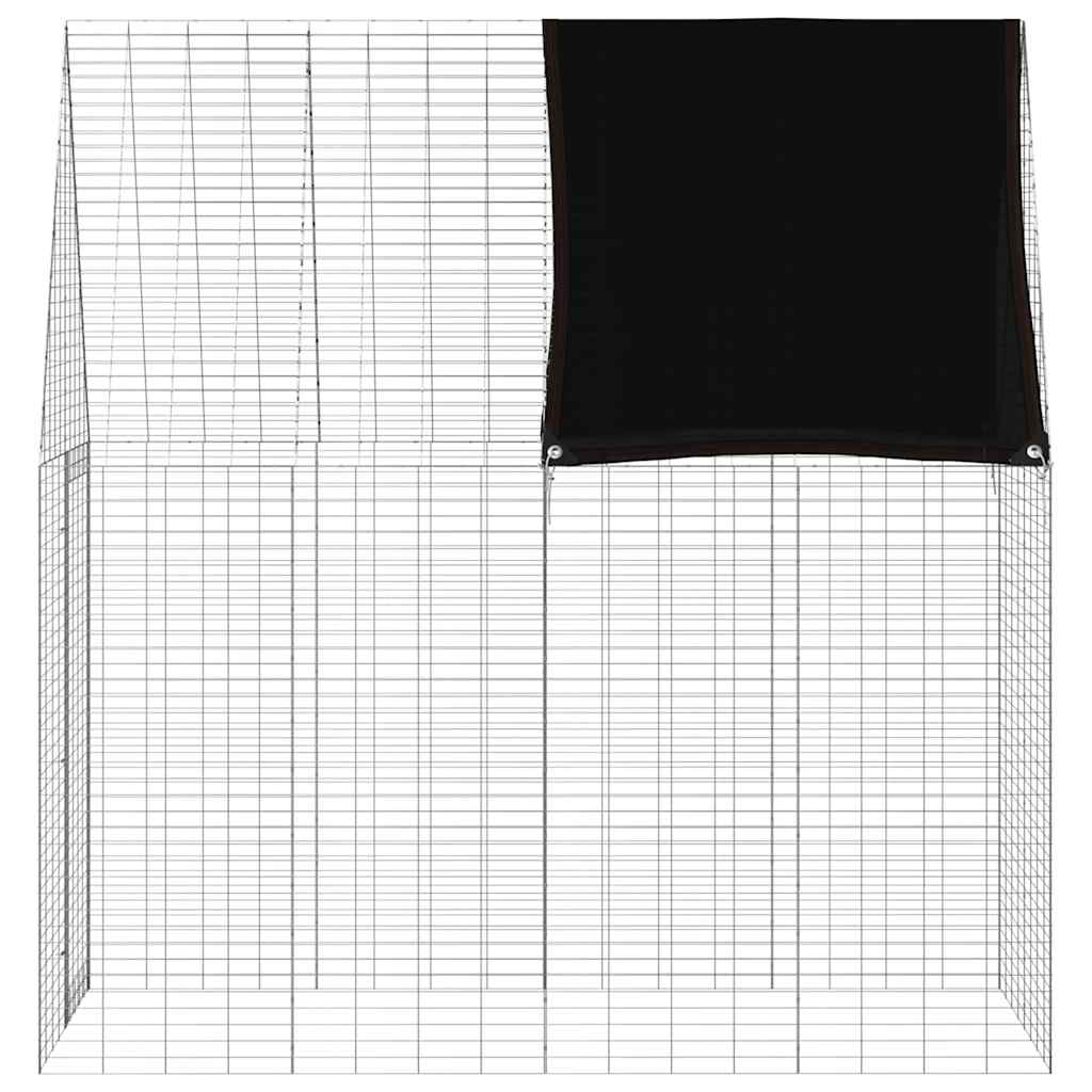 Nyúl Ketrec Ezüst 200 x 100 x 210 cm Horganyzott acél
