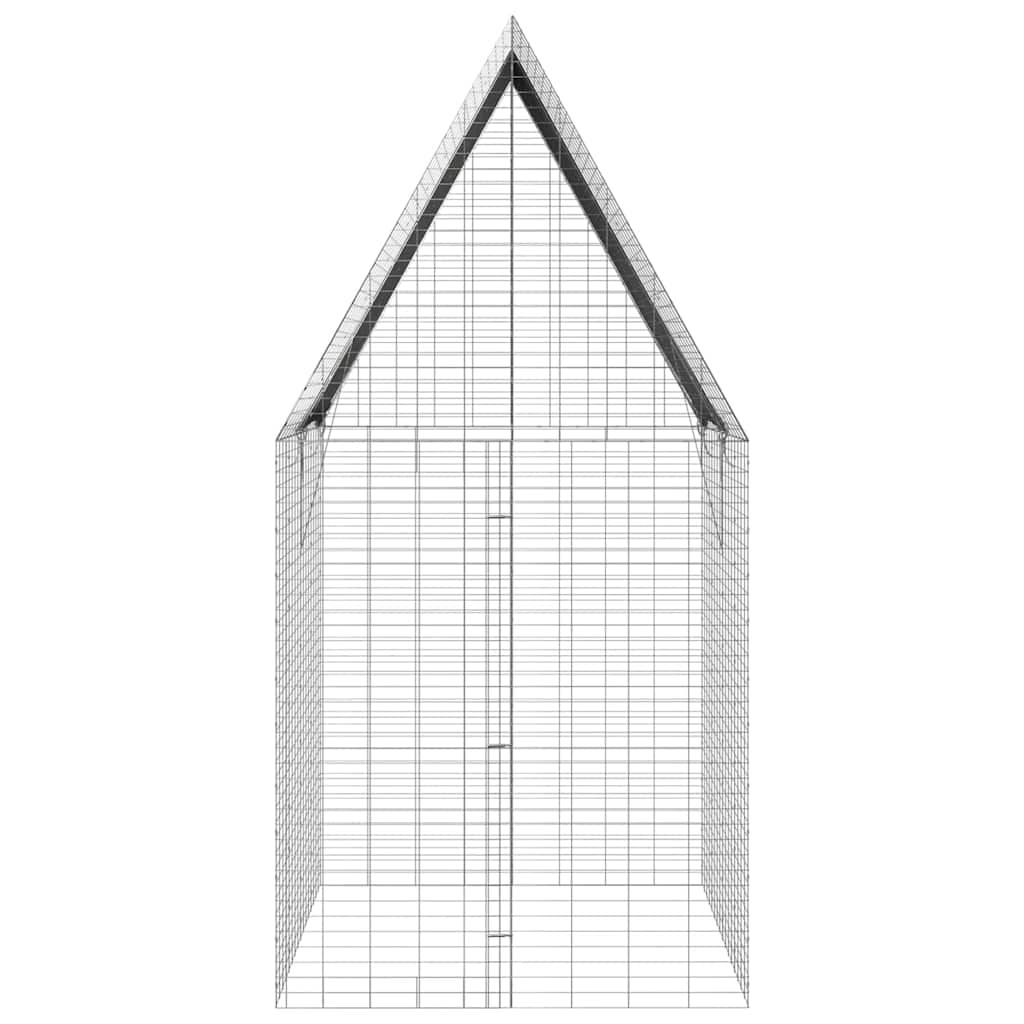 Nyúl Ketrec Ezüst 200 x 100 x 210 cm Horganyzott acél
