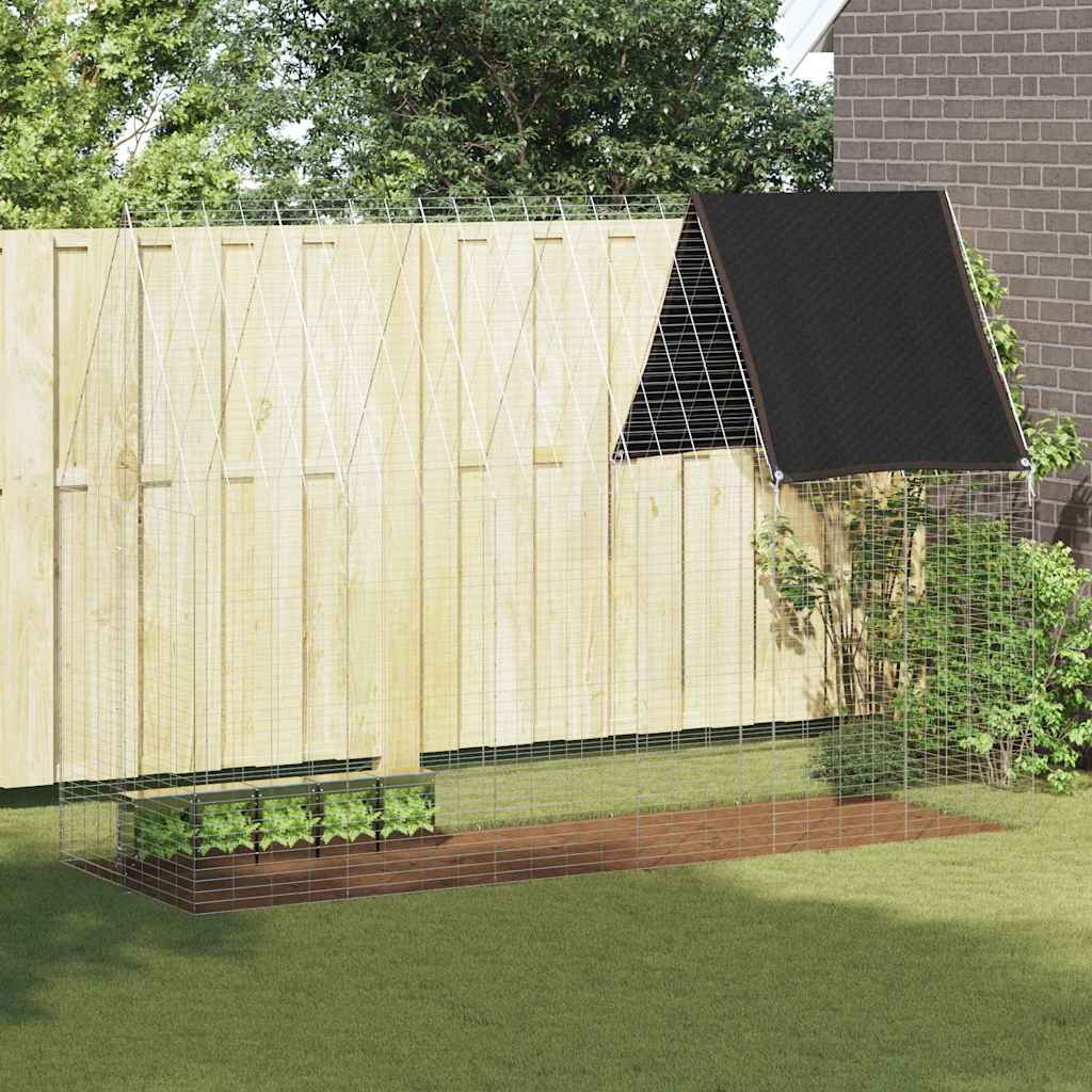 Nyúl Ketrec Ezüst 300 x 100 x 210 cm Horganyzott acél