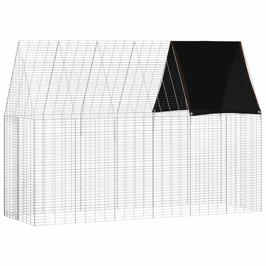 Nyúl Ketrec Ezüst 300 x 100 x 210 cm Horganyzott acél