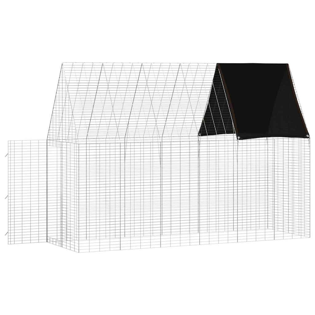 Nyúl Ketrec Ezüst 300 x 100 x 210 cm Horganyzott acél