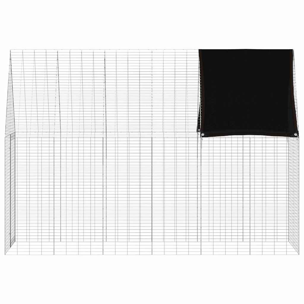 Nyúl Ketrec Ezüst 300 x 100 x 210 cm Horganyzott acél