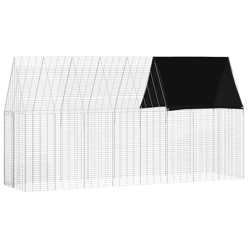 Nyúl Ketrec Ezüst 400 x 100 x 210 cm Horganyzott acél