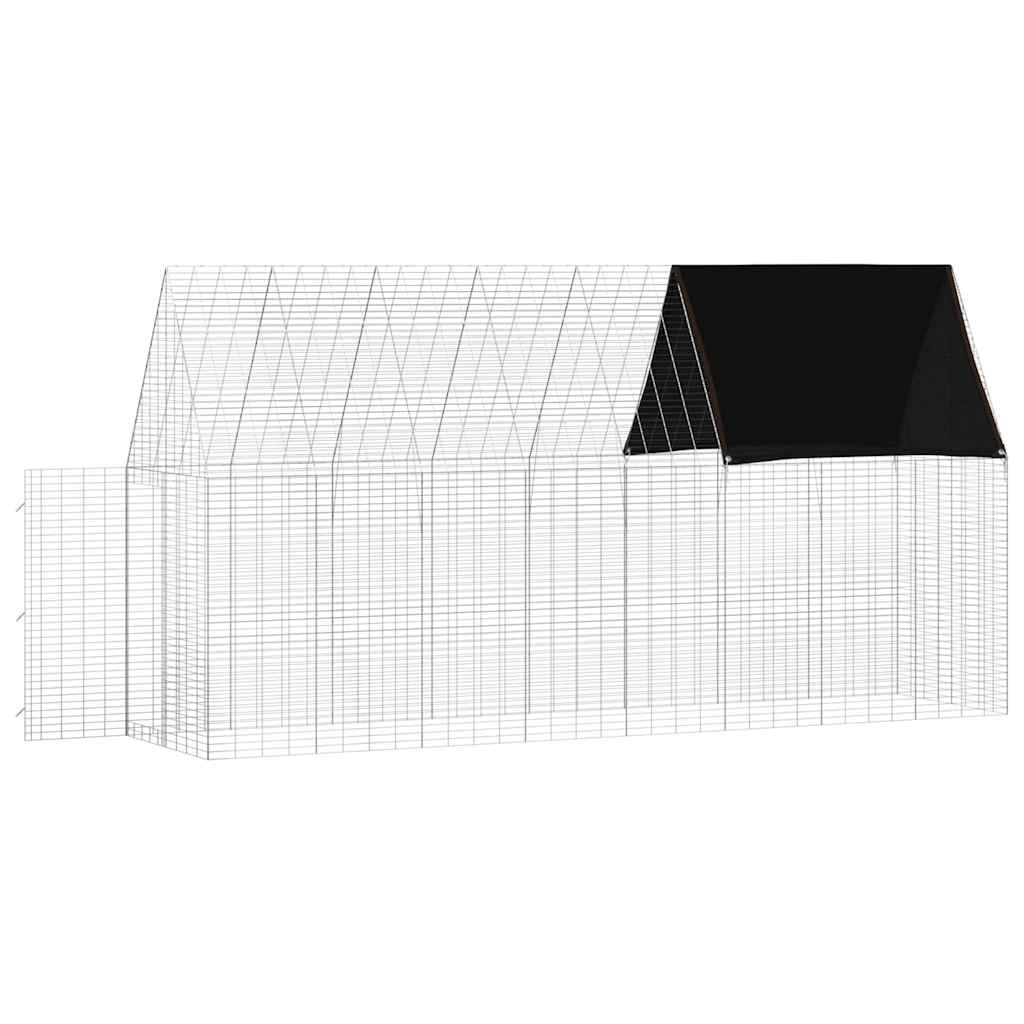 Nyúl Ketrec Ezüst 400 x 100 x 210 cm Horganyzott acél
