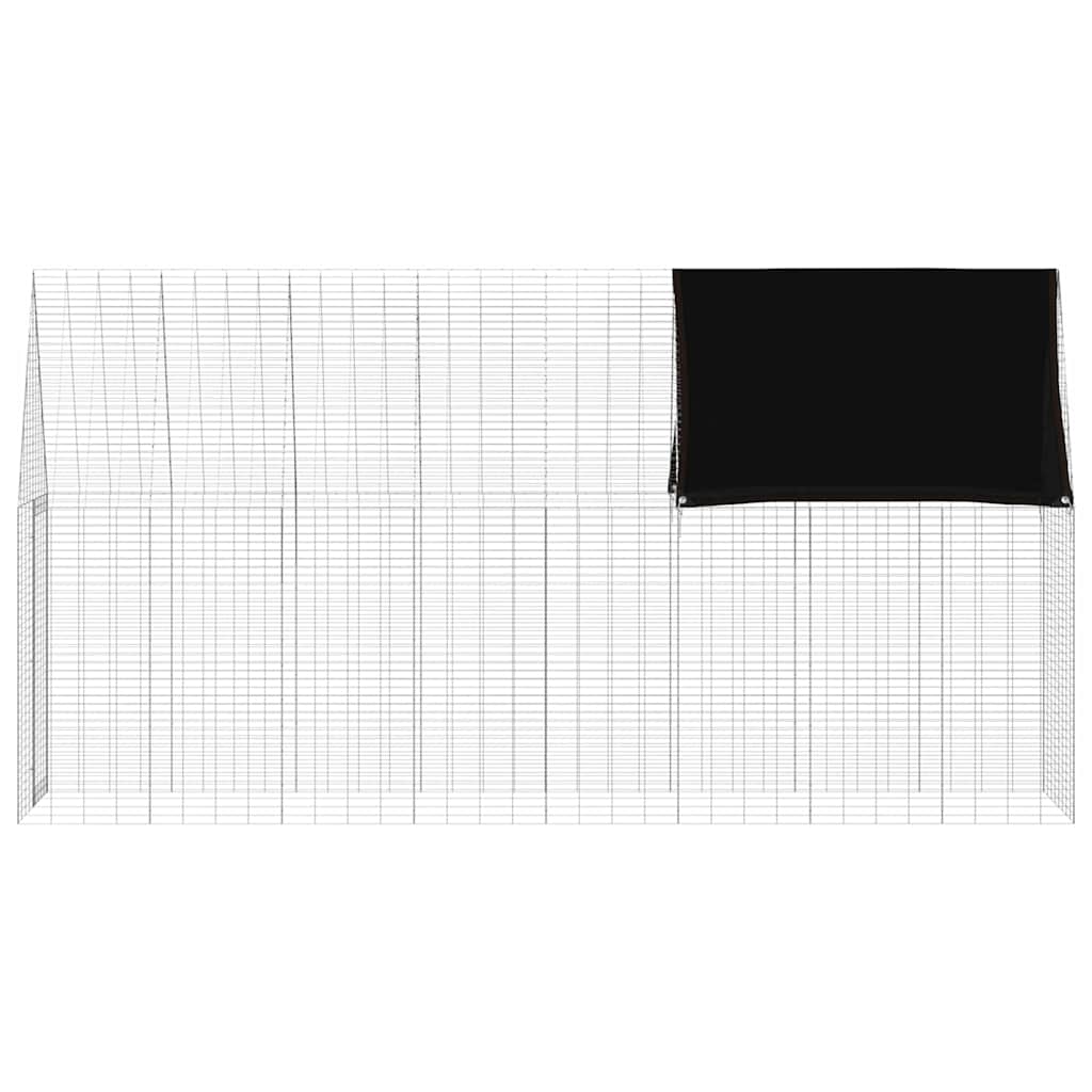 Nyúl Ketrec Ezüst 400 x 100 x 210 cm Horganyzott acél
