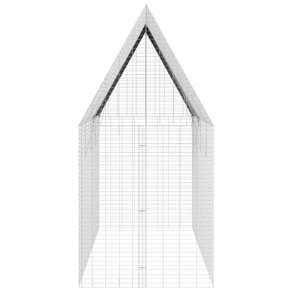 Nyúl Ketrec Ezüst 400 x 100 x 210 cm Horganyzott acél
