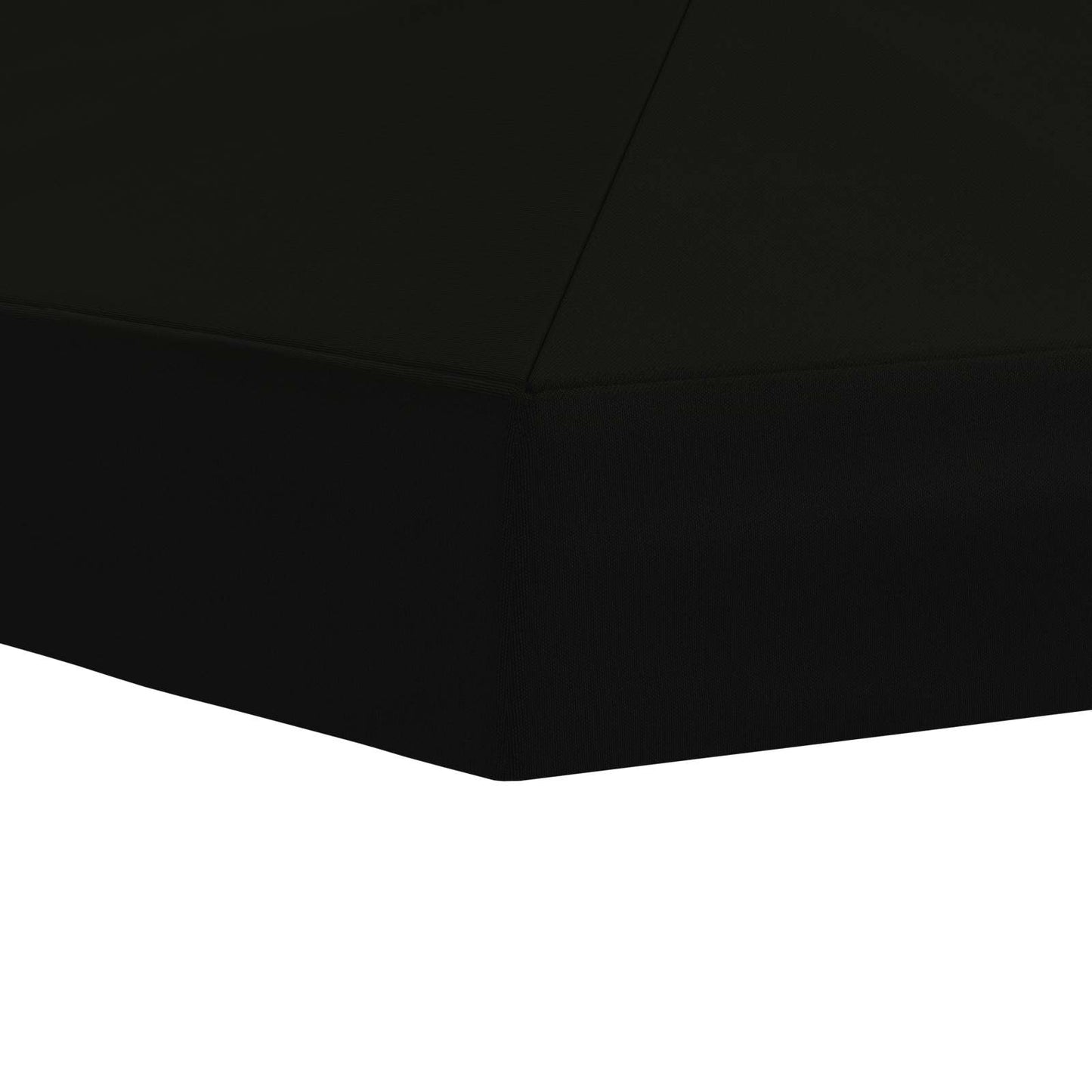 Pavilon napellenző fedél 6 x 3 m Fekete Poliészter 190 gsm