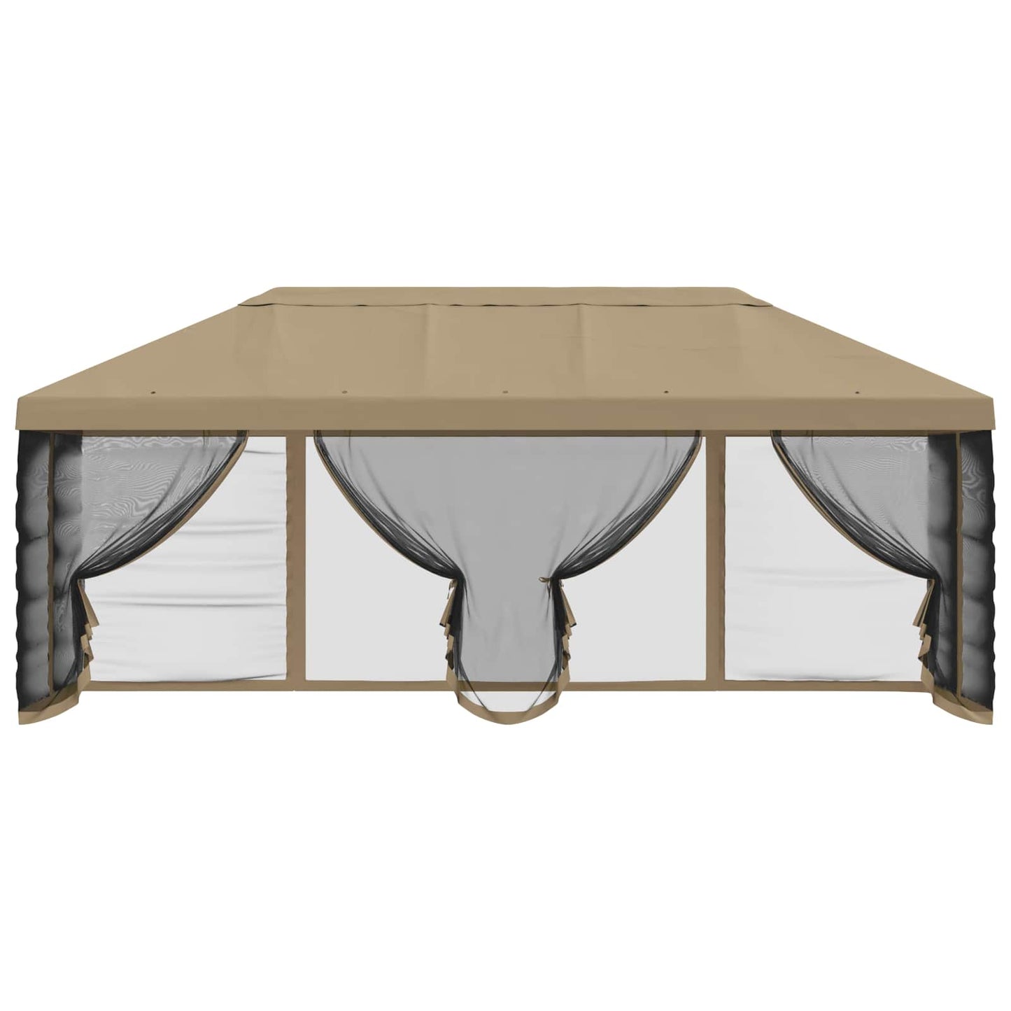 Napernyő ponyva oldalfalakkal 6 x 3 m Bézs Poliészter 190 gsm