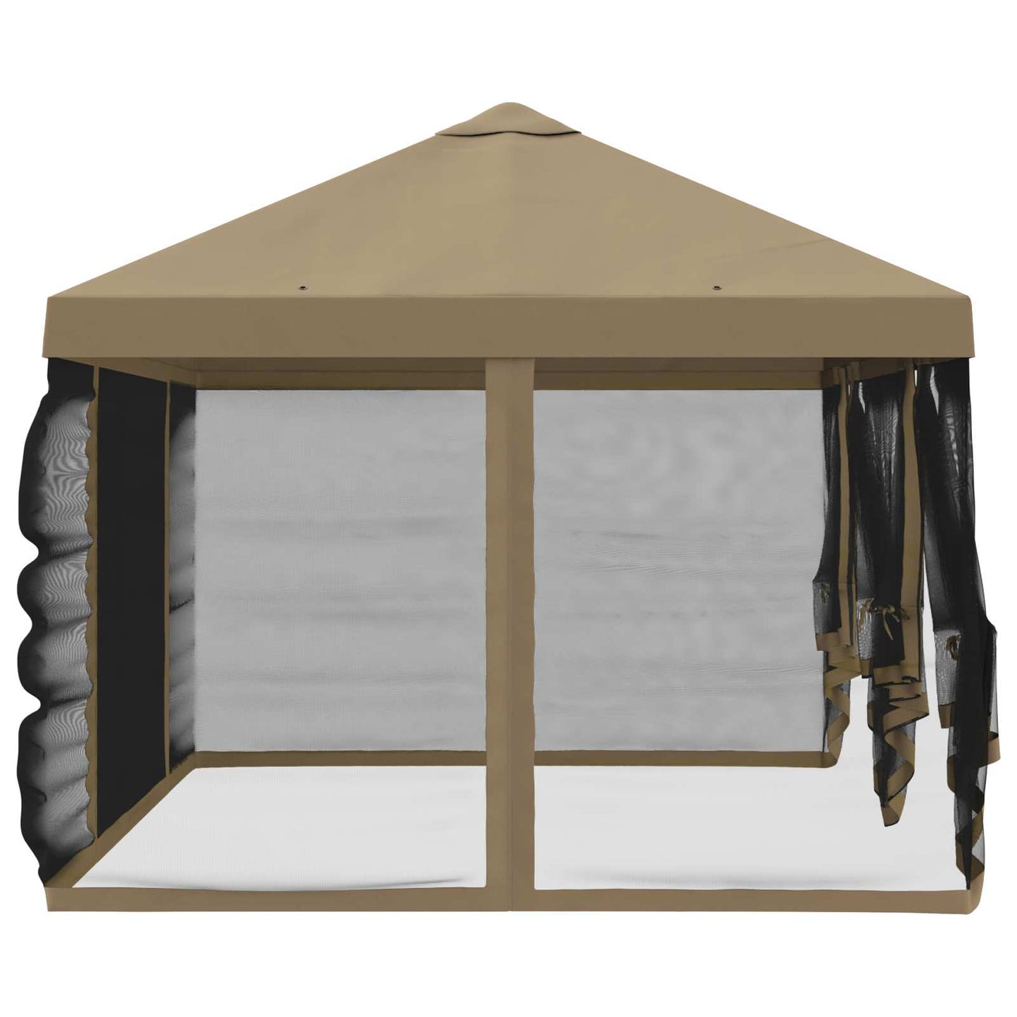 Napernyő ponyva oldalfalakkal 6 x 3 m Bézs Poliészter 190 gsm