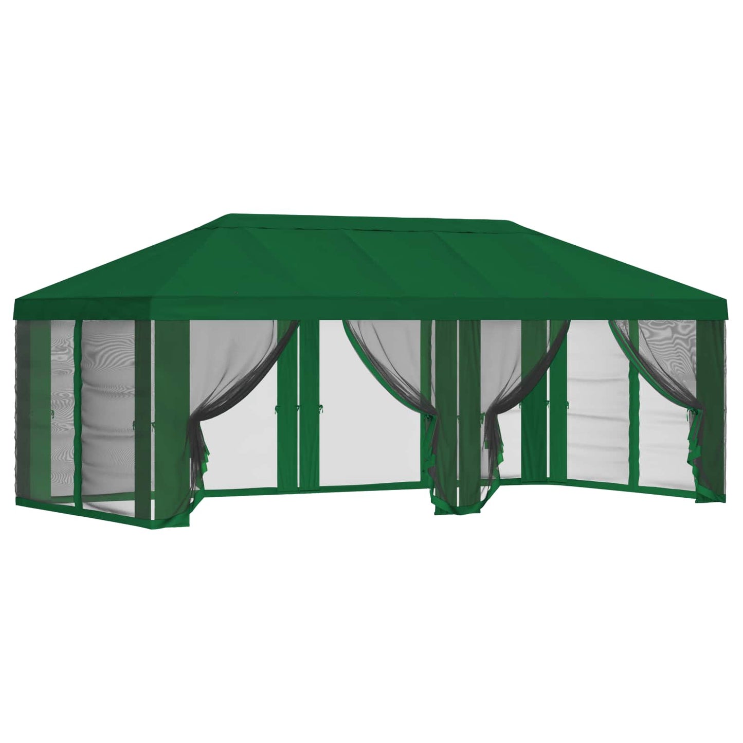Napernyő ponyva oldalfalakkal 6 x 3 m Zöld Poliészter 190 gsm