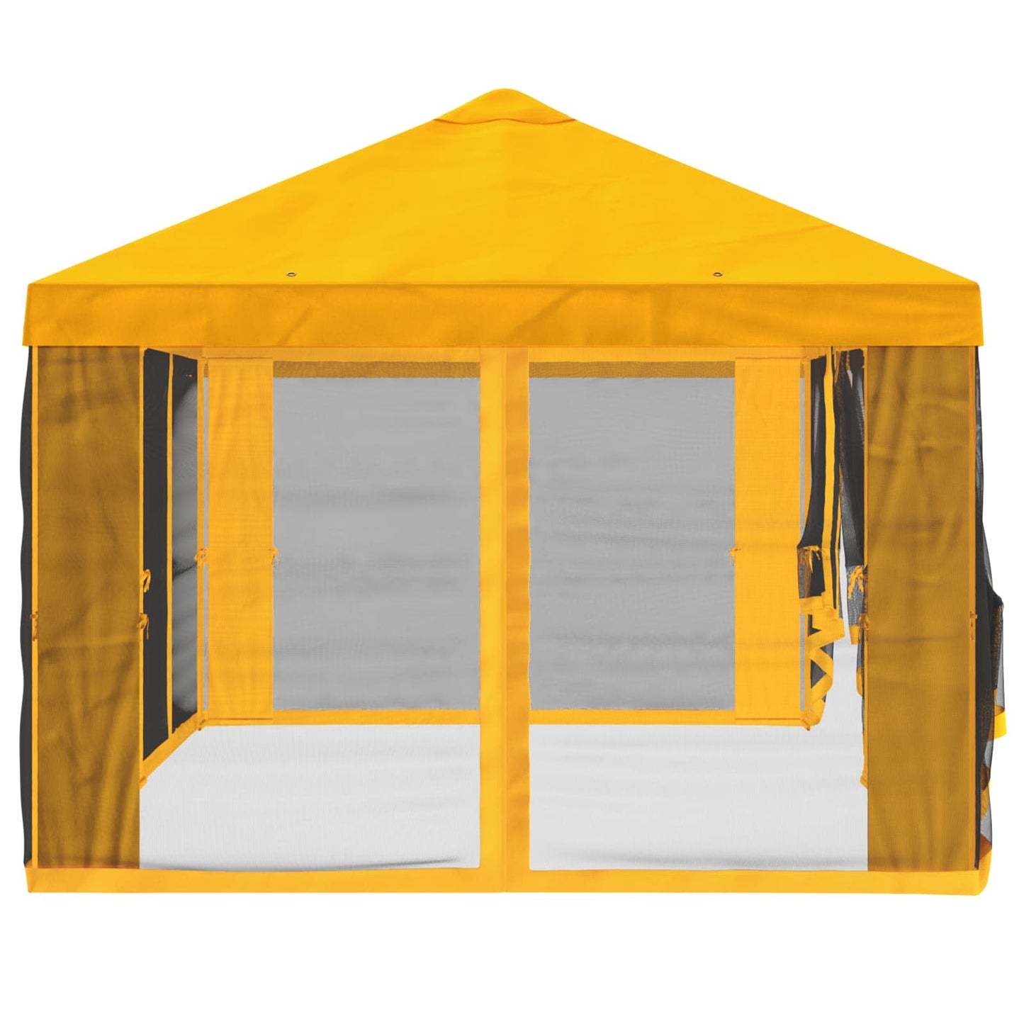 Napernyő ponyva oldalfalakkal 6 x 3 m Sárga Poliészter 190 gsm