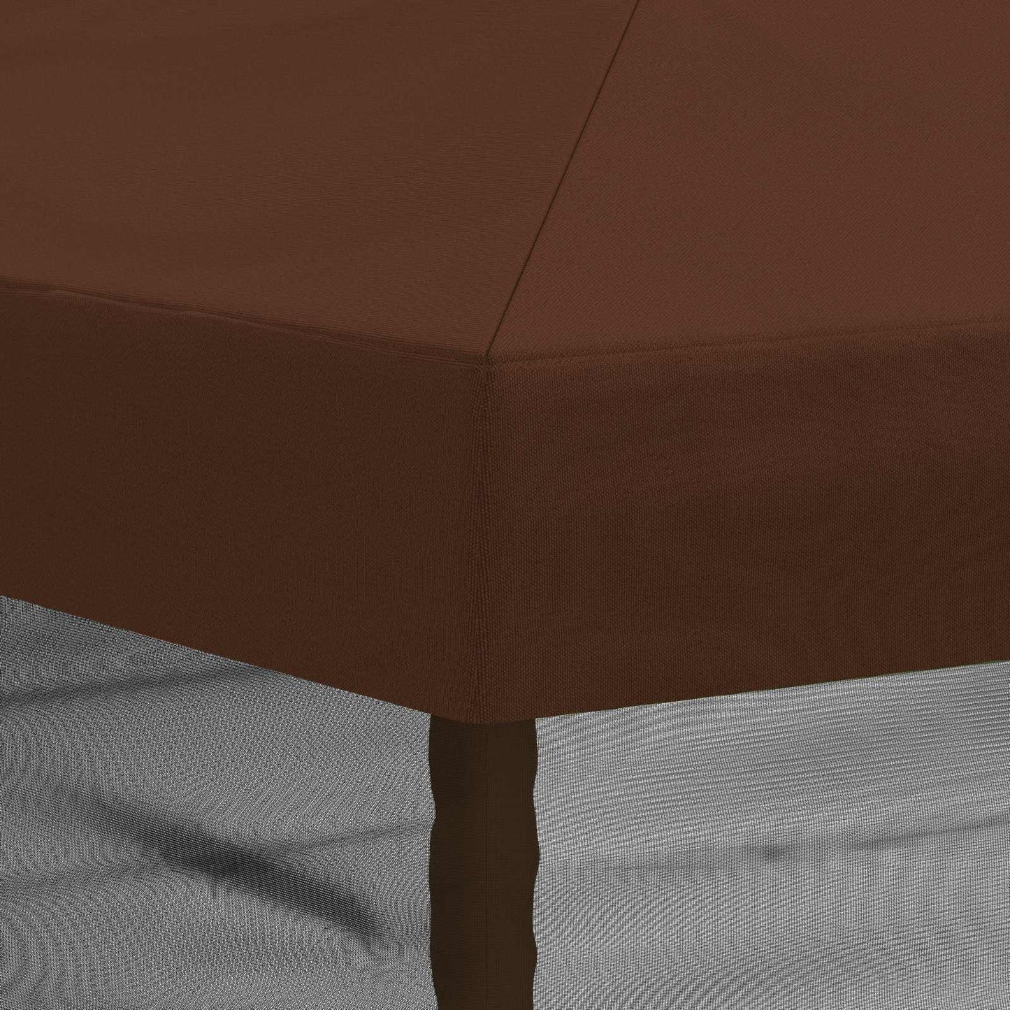Napernyő ponyva oldalfalakkal 6 x 3 m Barna Poliészter 190 gsm