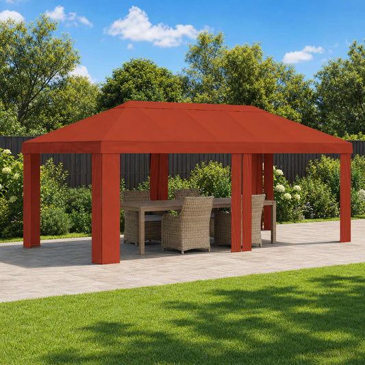 Sátras Fedél 6 x 3 m Terrakotta Poliészter 190 gsm