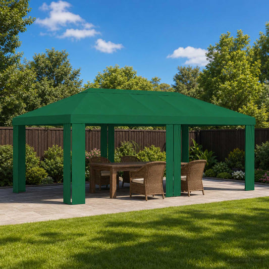 Sátras Fedél 6 x 3 m Zöld Poliészter 190 gsm