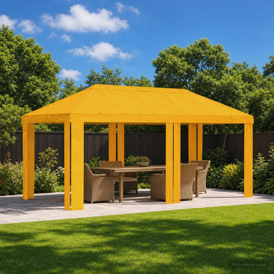 Sátras Fedél 6 x 3 m Sárga Poliészter 190 gsm