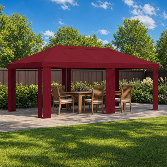 Sátras Fedél 6 x 3 m Burgundi Poliészter 190 gsm