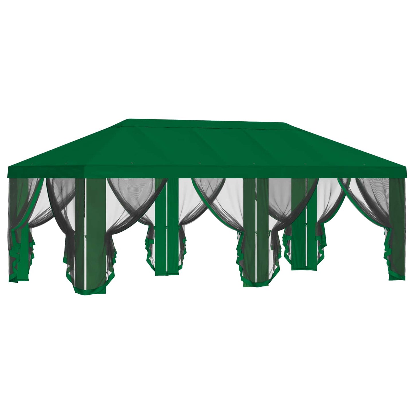 Napernyő ponyva oldalfalakkal Zöld 600,5 x 300,5 cm Poliészter
