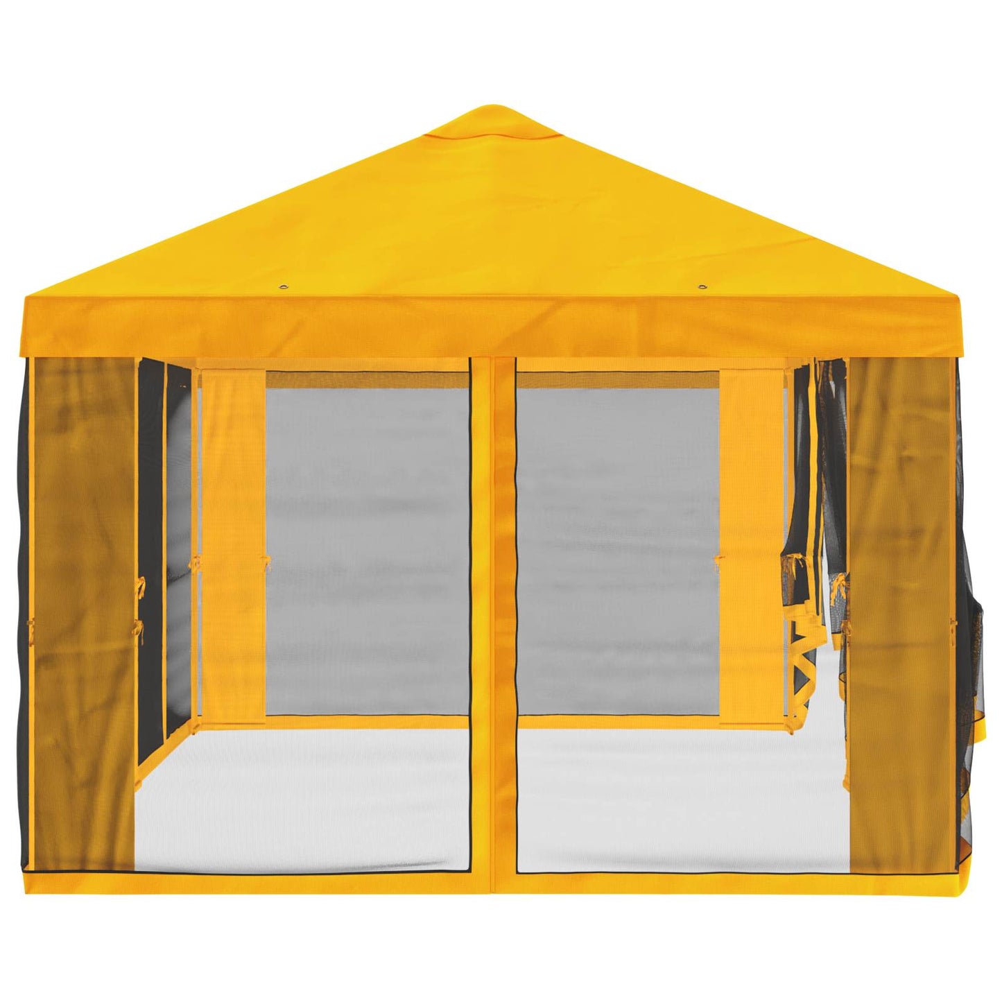 Napernyő ponyva oldalfalakkal Sárga 600,5 x 300,5 cm Poliészter
