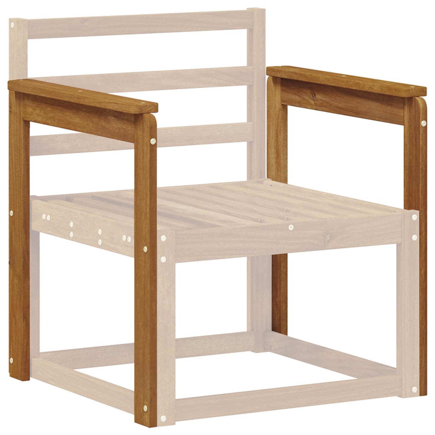 Karfa 2 db Barna 59 x 6 x 61 cm Tömör Akácfa