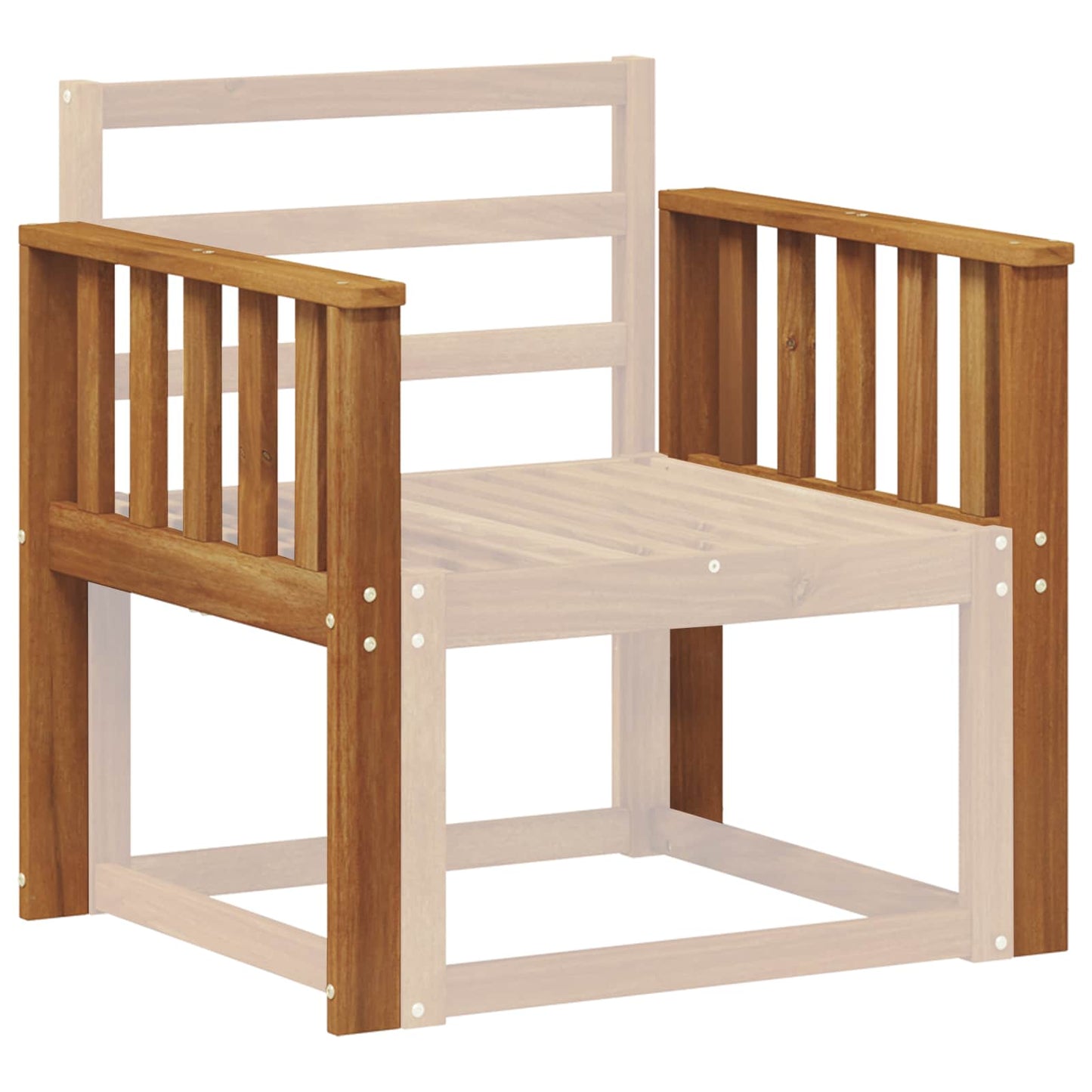 Karfa 2 db Barna 60 x 6 x 61 cm Tömör Akácfa