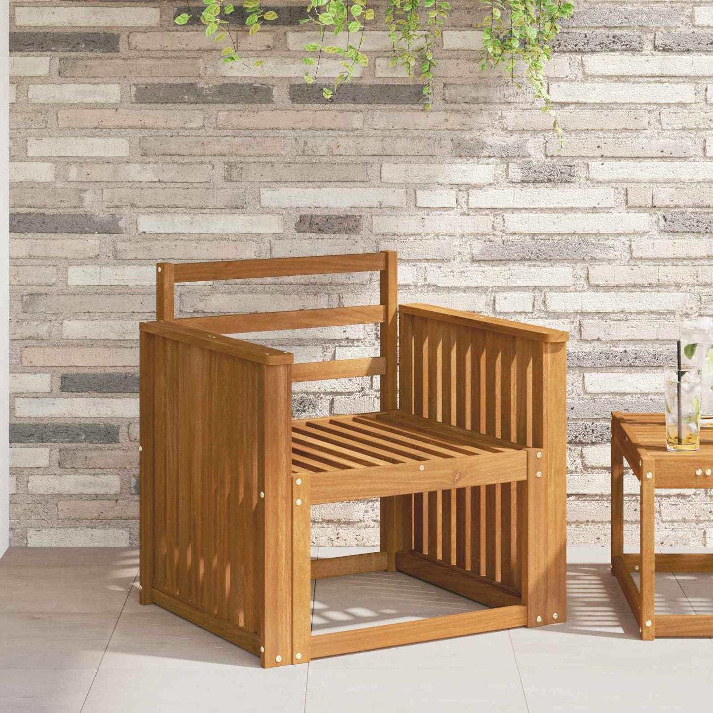 Karfa 2 db Barna 60 x 6 x 61 cm Tömör Akácfa