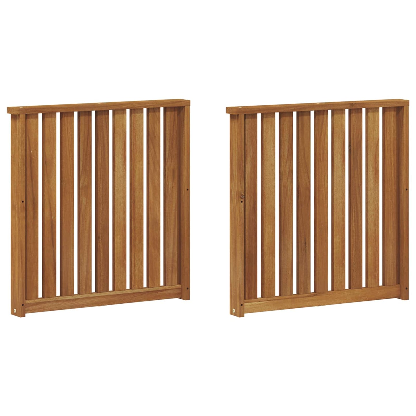 Karfa 2 db Barna 60 x 6 x 61 cm Tömör Akácfa