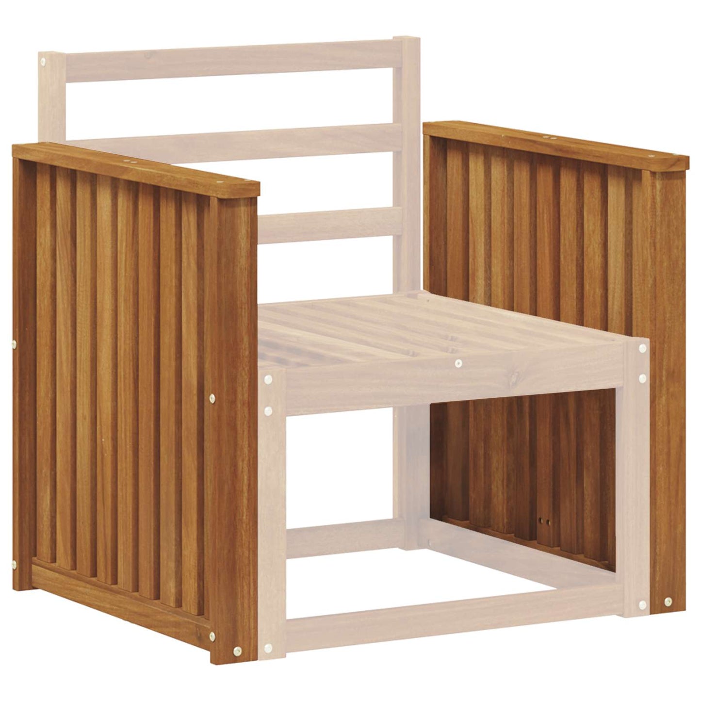Karfa 2 db Barna 60 x 6 x 61 cm Tömör Akácfa