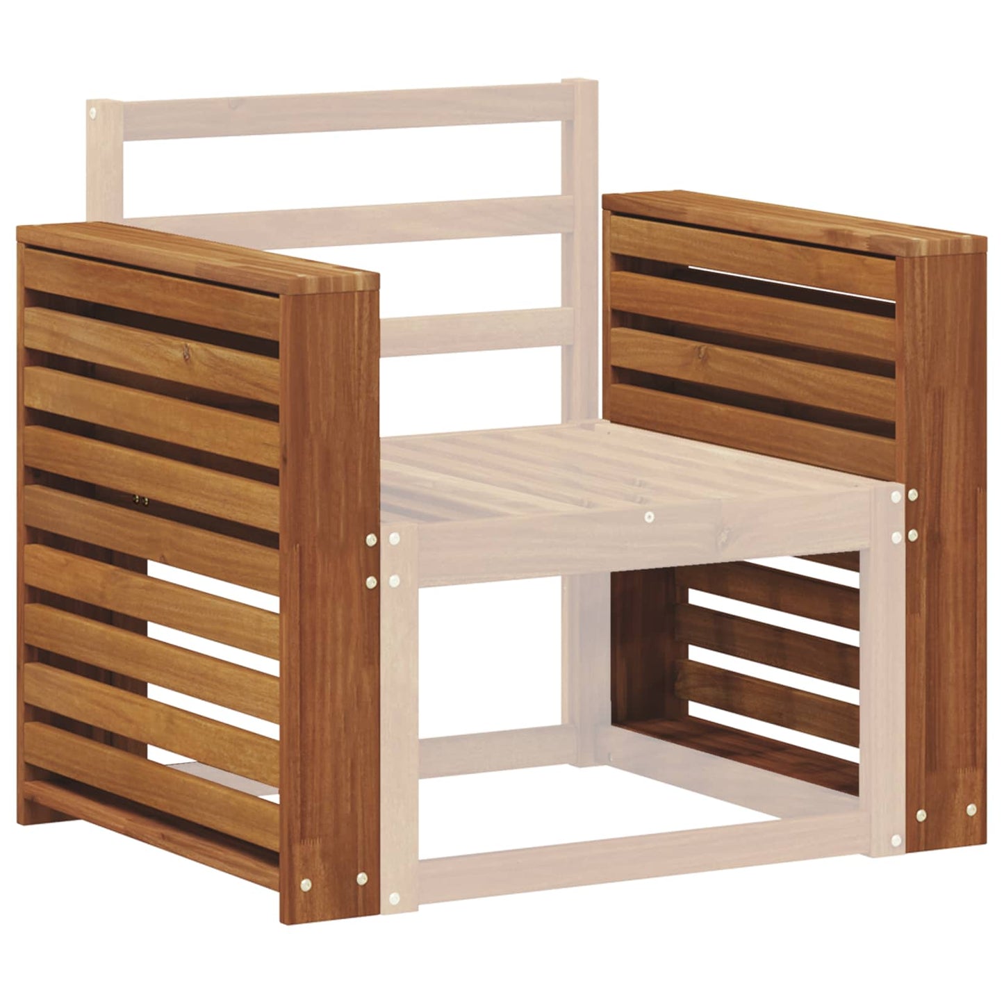 Karfák 2 db Barna 58.5 x 10 x 61 cm Tömör Akácfa