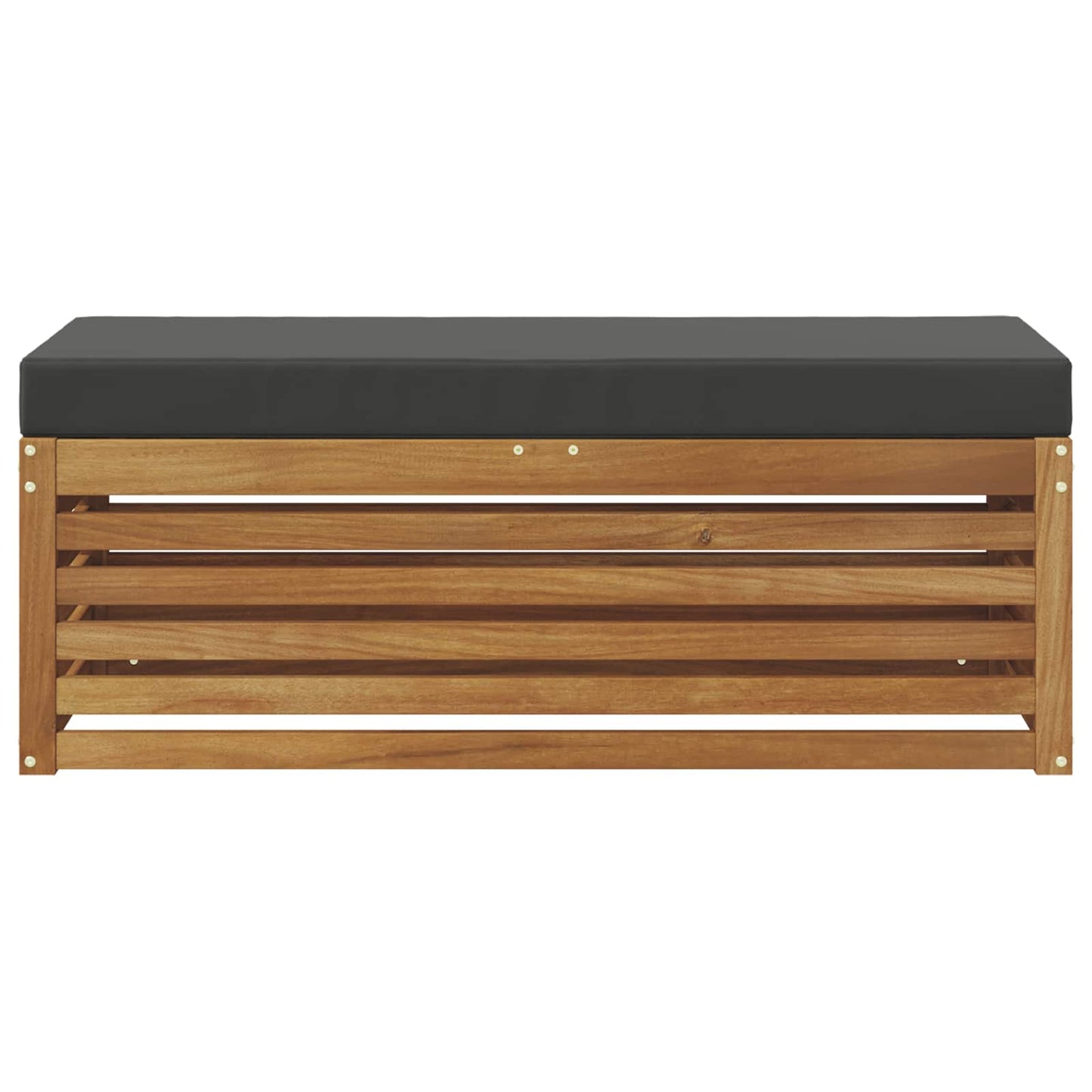 Székpad Természetes és antracit 115 x 43 x 37 cm Tömör Akácfa