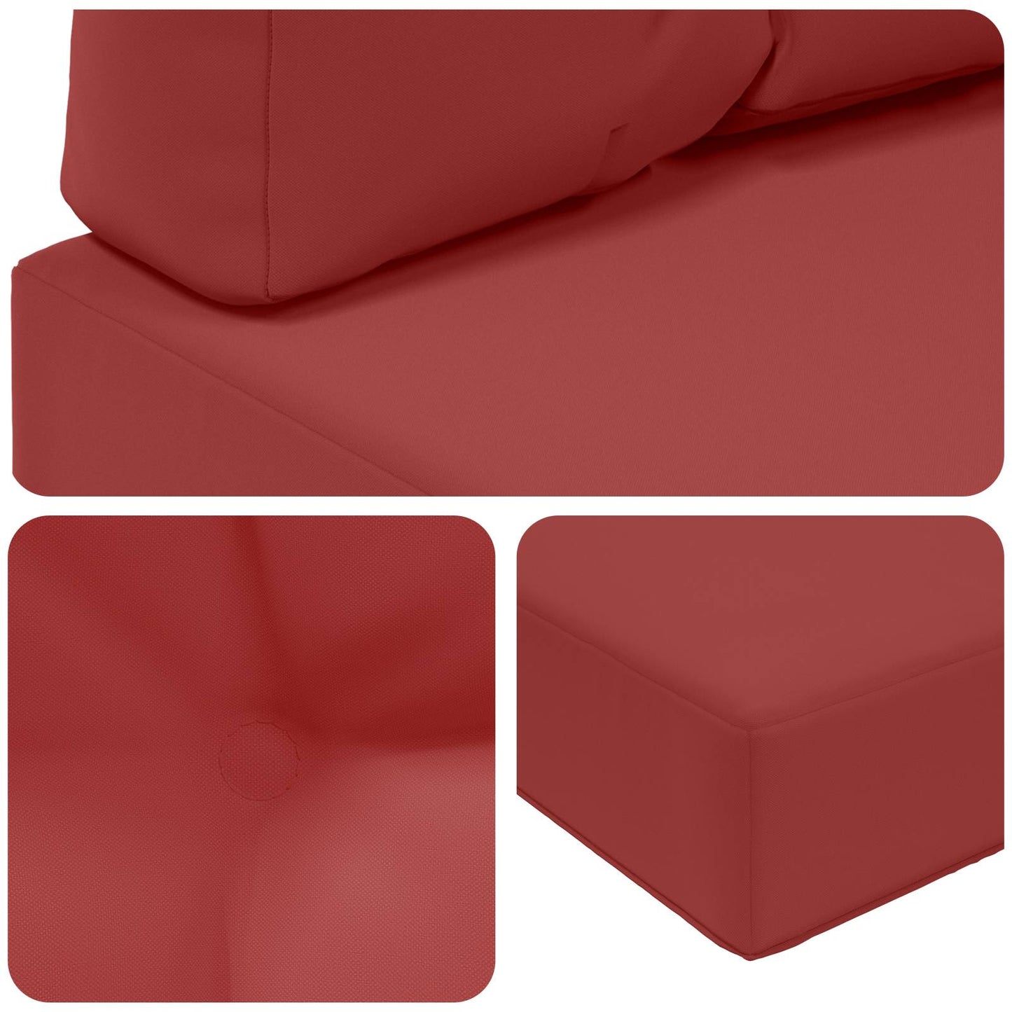 Kültéri kanapé párna 2 pcs bordó Poliészter
