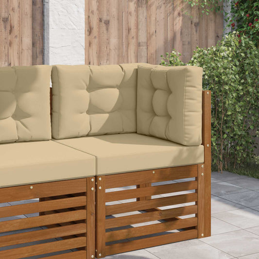 Kültéri kanapé párna 3 pcs Bézs Poliészter
