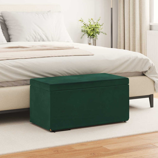 Zsámoly Sötétzöld 81 x 41 x 40 cm Bársony és Műanyag Fa