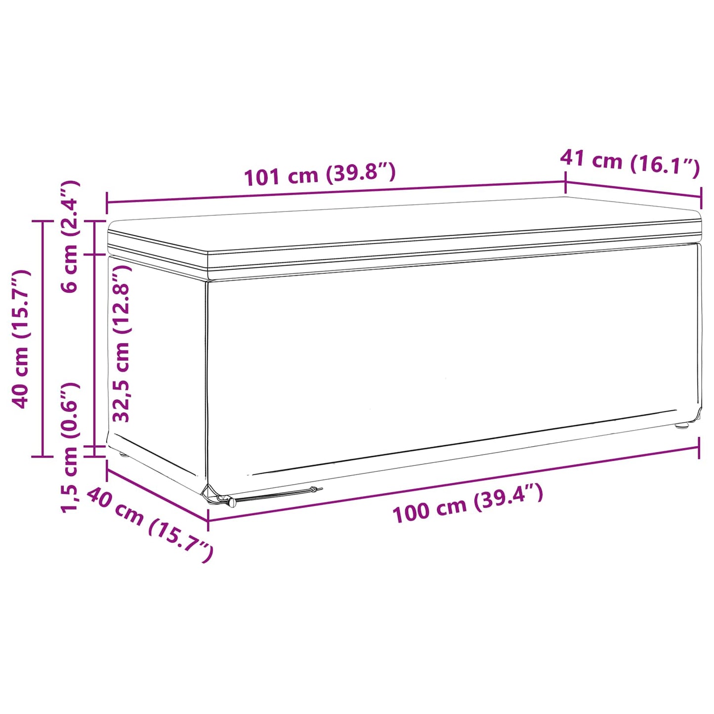 Zsámoly Világosszürke 101 x 41 x 40 cm Szövet és faszerkezet