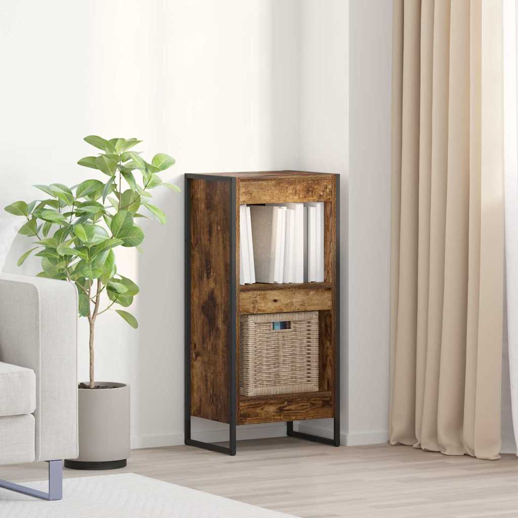 Könyvespolc 40 x 30 x 86,5 cm Szerelt Fa Füstös tölgy