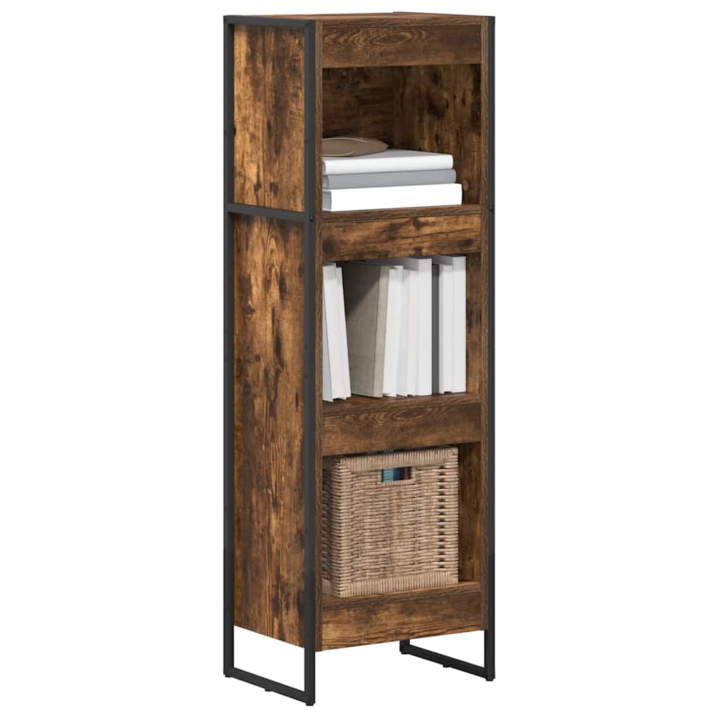 Könyvespolc 40 x 30 x 121 cm Szerelt Fa Füstös tölgy