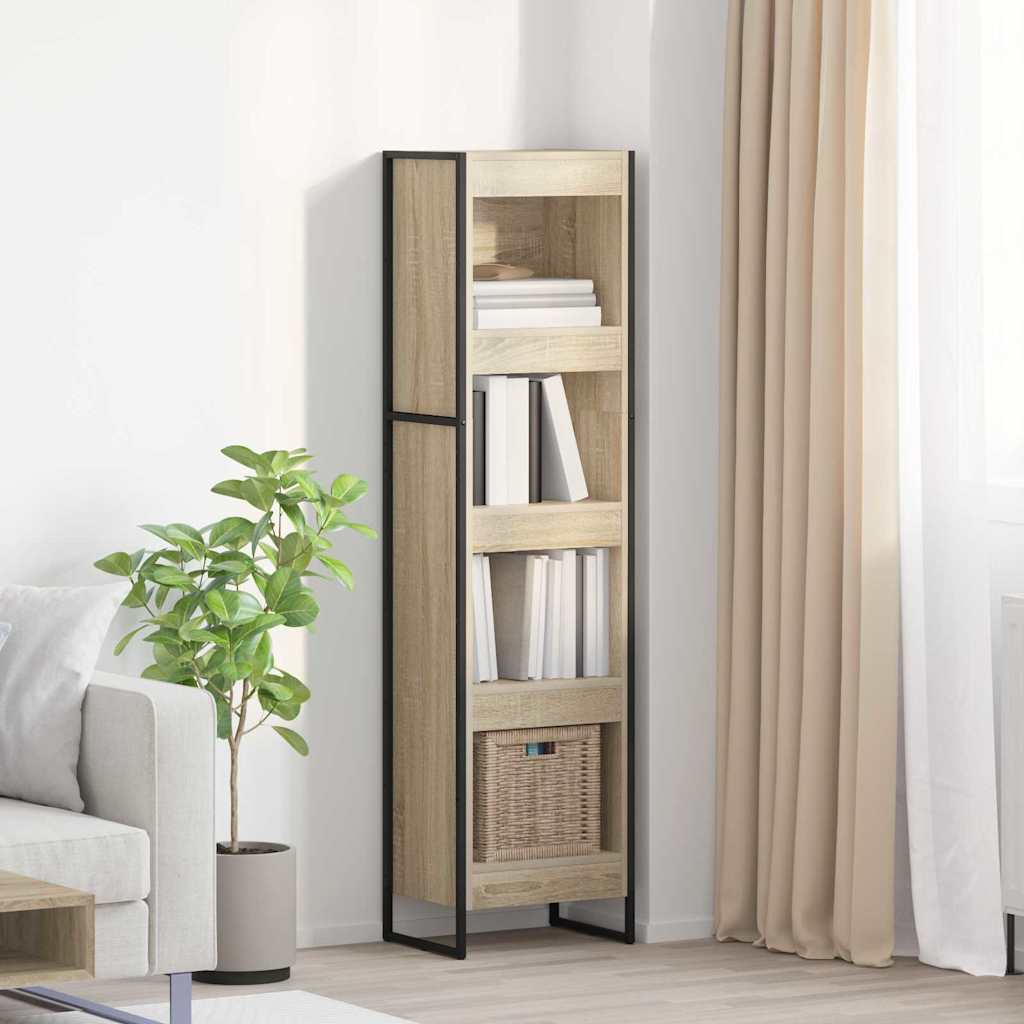 Könyvespolc 40 x 30 x 155 cm Szerelt Fa Sonoma