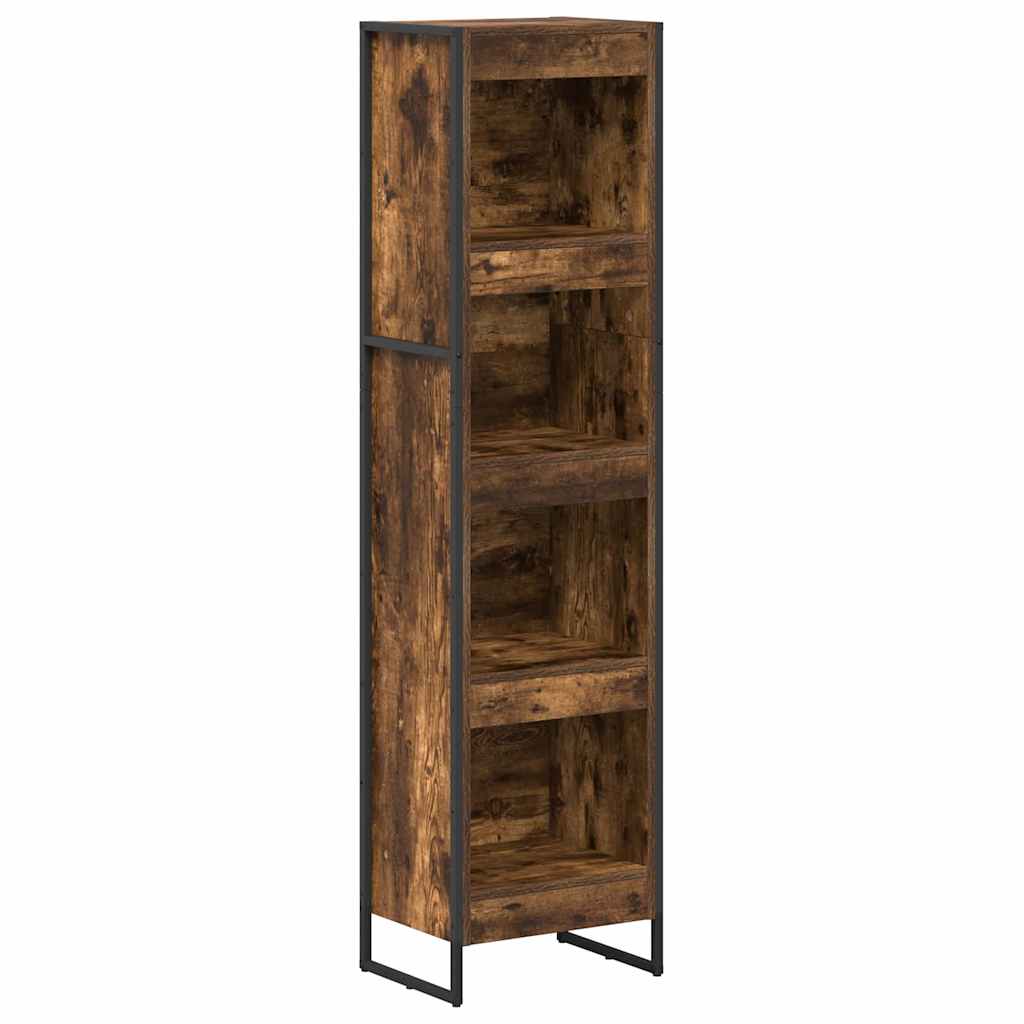 Könyvespolc 40 x 30 x 155 cm Szerelt Fa Füstös tölgy
