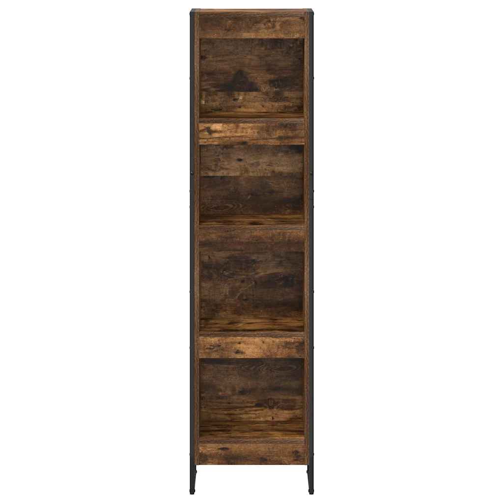 Könyvespolc 40 x 30 x 155 cm Szerelt Fa Füstös tölgy