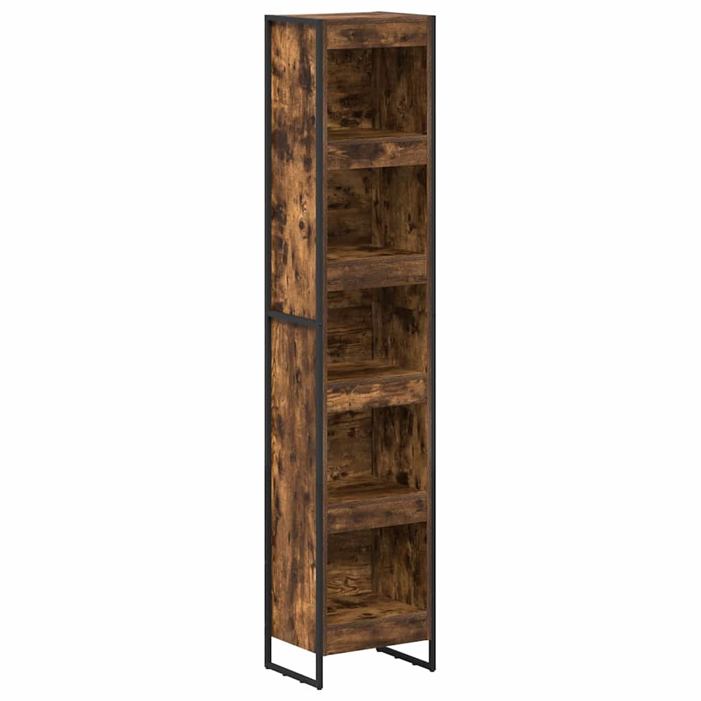 Könyvespolc 40 x 30 x 189,5 cm Szerelt Fa Füstös tölgy