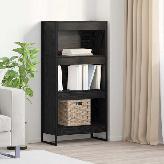 Könyvespolc Fekete tölgy 60 x 30 x 121 cm Faanyag