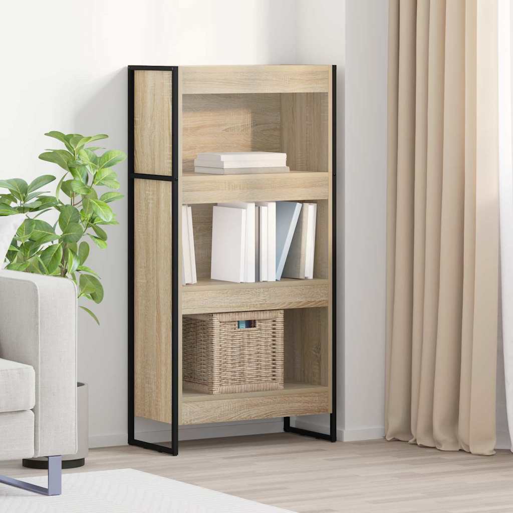 Könyvespolc 60 x 30 x 121 cm Szerelt Fa Sonoma