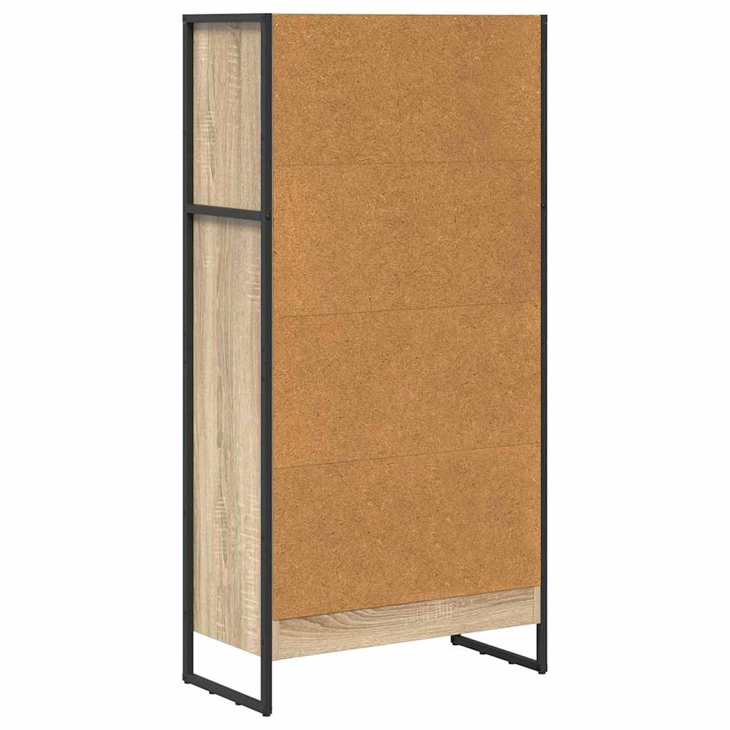 Könyvespolc 60 x 30 x 121 cm Szerelt Fa Sonoma