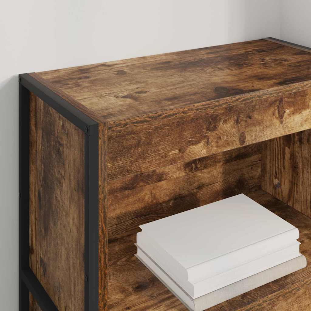 Könyvespolc 60 x 30 x 121 cm Szerelt Fa Füstös tölgy